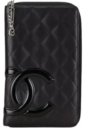 CHANEL Pre-owned, Kobieta, Czarny, ONE SIZE, Skóra, Pre-owned skórzane portfele