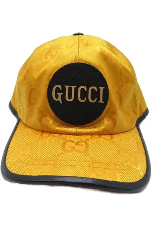Gucci Pre-owned, Kobieta, Żółty, ONE SIZE, Nylon, Pre-owned Fabric hats