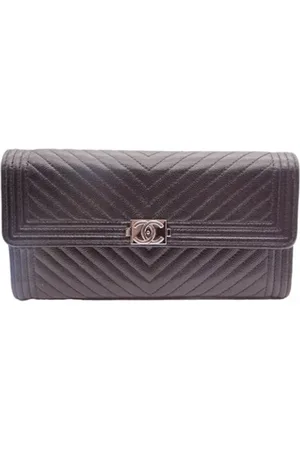CHANEL Pre-owned, Kobieta, brązowy, ONE SIZE, Skóra, Pre-owned skórzane portfele