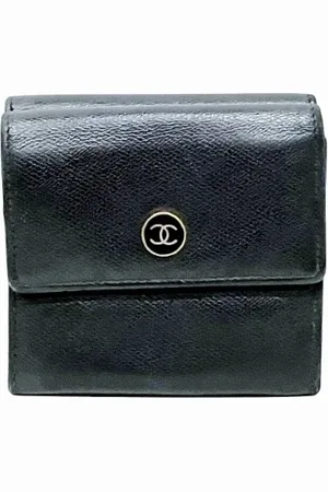 CHANEL Pre-owned, Kobieta, Czarny, ONE SIZE, Skóra, Pre-owned skórzane portfele