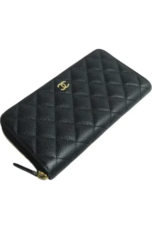 CHANEL Pre-owned, Kobieta, Czarny, ONE SIZE, Skóra, Pre-owned skórzane portfele