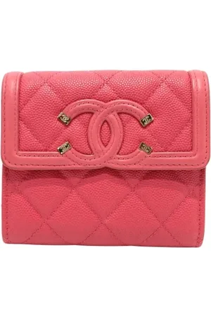 CHANEL Pre-owned, Kobieta, Różowy, ONE SIZE, Skóra, Pre-owned skórzane portfele