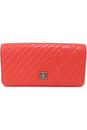 CHANEL Pre-owned, Kobieta, Czerwony, ONE SIZE, Skóra, Pre-owned skórzane portfele