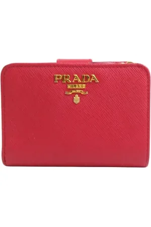 Prada Pre-owned, Kobieta, Czerwony, ONE SIZE, Skóra, Pre-owned skórzane portfele