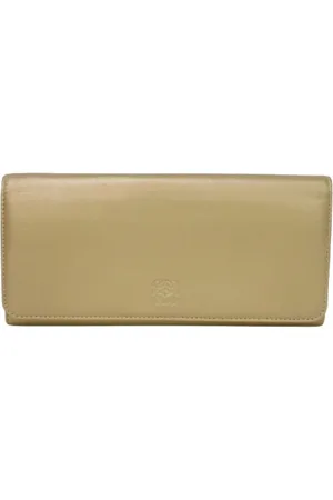 Loewe Pre-owned, Kobieta, Beżowy, ONE SIZE, Skóra, Pre-owned skórzane portfele