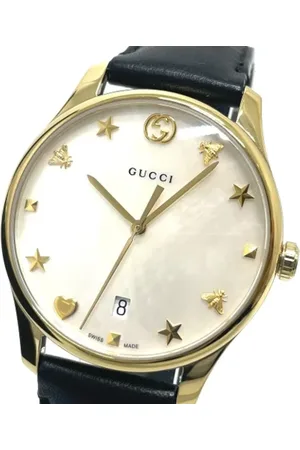 Gucci Pre-owned, Kobieta, Żółty, ONE SIZE, Skóra, Pre-owned Leather watches