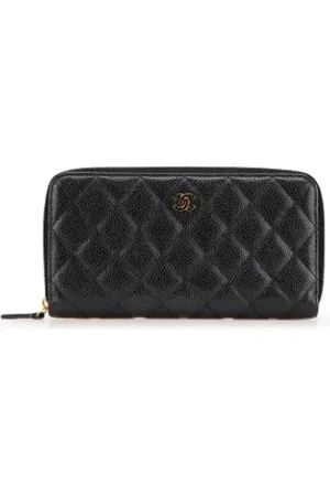 CHANEL Pre-owned, Kobieta, Czarny, ONE SIZE, Skóra, Pre-owned skórzane portfele