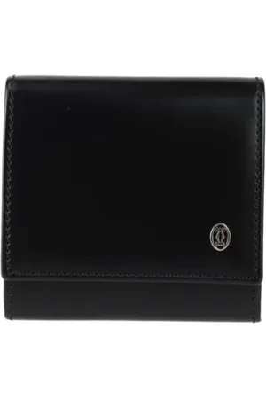Cartier Pre-owned, Mężczyzna, Czarny, ONE SIZE, Skóra, Pre-owned skórzane portfele