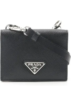 Prada Pre-owned, Kobieta, Czarny, ONE SIZE, Skóra, Pre-owned skórzane portfele
