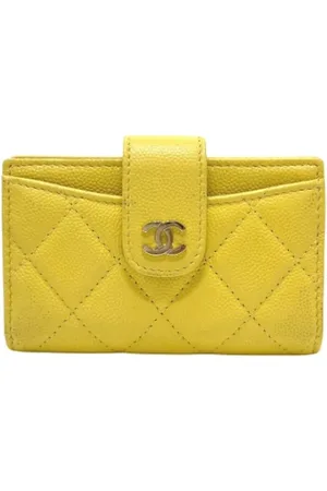 CHANEL Pre-owned, Kobieta, Żółty, ONE SIZE, Skóra, Pre-owned skórzane portfele
