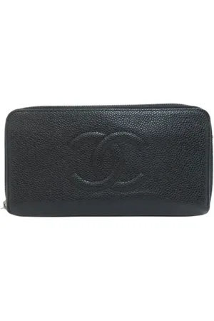 CHANEL Pre-owned, Kobieta, Czarny, ONE SIZE, Skóra, Pre-owned skórzane portfele