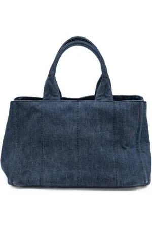 Prada Pre-owned, Kobieta, Niebieski, ONE SIZE, Pre-owned Canvas handbags