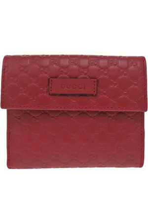 Gucci Pre-owned, Kobieta, Czerwony, ONE SIZE, Skóra, Pre-owned skórzane portfele