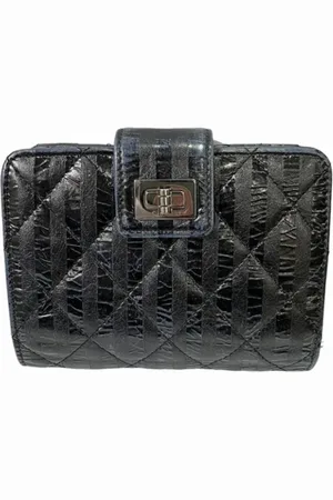 CHANEL Pre-owned, Kobieta, Czarny, ONE SIZE, Skóra, Pre-owned skórzane portfele