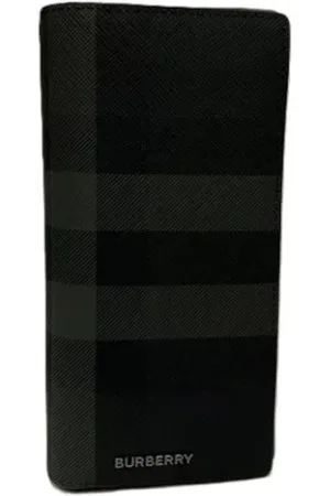 Burberry Pre-owned, Mężczyzna, Czarny, ONE SIZE, Skóra, Pre-owned skórzane portfele