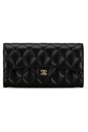 CHANEL Pre-owned, Kobieta, Czarny, ONE SIZE, Skóra, Pre-owned skórzane portfele