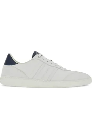 Salvatore Ferragamo Buty, Mężczyzna, Biały, 42 EU, Skóra, Białe skórzane sneakersy z wytłoczonym logo