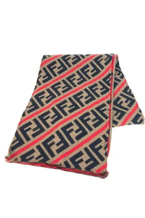 Fendi Pre-owned, Kobieta, Wielobarwność, ONE SIZE, Wełna, Pre-owned Wool scarves