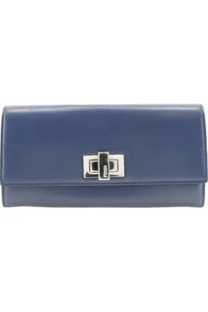 Fendi Pre-owned, Kobieta, Niebieski, ONE SIZE, Skóra, Pre-owned skórzane portfele