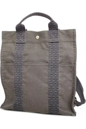 Hermès Pre-owned, Kobieta, Szary, ONE SIZE, Pre-owned Canvas backpacks