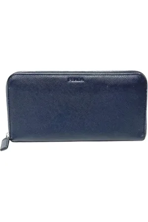 Prada Pre-owned, Kobieta, Niebieski, ONE SIZE, Skóra, Pre-owned skórzane portfele
