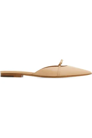 Salvatore Ferragamo Buty, Kobieta, Beżowy, 39 EU, Beżowe Mini Bow Mules Patent Finish