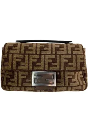 Fendi Pre-owned, Kobieta, brązowy, ONE SIZE, Bawełna, Pre-owned Canvas handbags