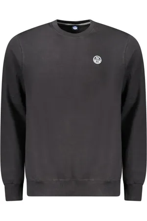 North Sails Bluzy, Mężczyzna, Czarny, L, Czarny bawełniany sweter z dekoltem w serek