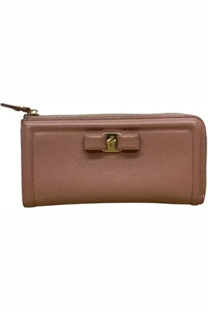 Salvatore Ferragamo Pre-owned, Kobieta, Różowy, ONE SIZE, Skóra, Pre-owned skórzane portfele