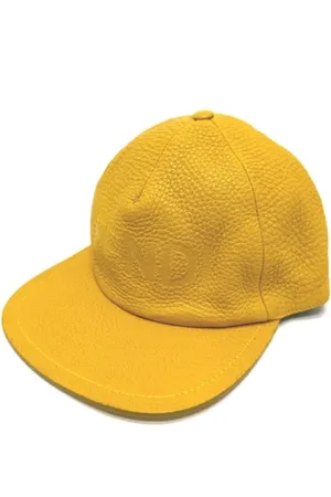 Fendi Pre-owned, Kobieta, Żółty, ONE SIZE, Skóra, Pre-owned Leather hats
