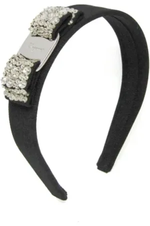 Salvatore Ferragamo Pre-owned, Kobieta, Czarny, ONE SIZE, Bawełna, Pre-owned Cotton hair-accessories