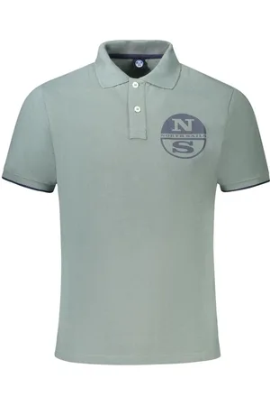 North Sails Koszulki, Mężczyzna, Zielony, 3XL, Bawełna, Zielony Polo z Bawełny z Dwoma Guzikami