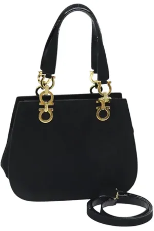 Salvatore Ferragamo Pre-owned, Kobieta, Czarny, ONE SIZE, Zamsz, Pre-owned Suede handbags