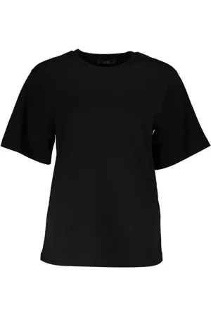 Roberto Cavalli Koszulki, Kobieta, Czarny, S, Bawełna, Prosty czarny T-shirt z bawełny