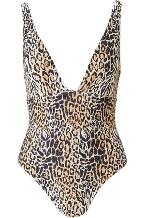 Melissa Odabash Stroje kąpielowe, Kobieta, Wielobarwność, S, Strój kąpielowy w panterkę V-Neck SPF 50+