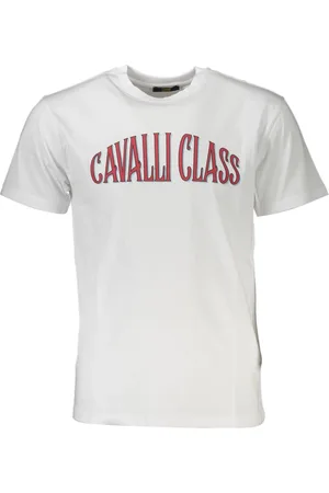 Roberto Cavalli Koszulki, Mężczyzna, Biały, XL, Odzież