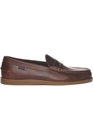 SEBAGO Buty, Mężczyzna, brązowy, 42 EU, Skóra, Delfin Woskowy Brązowy Gumowe Mokasyny