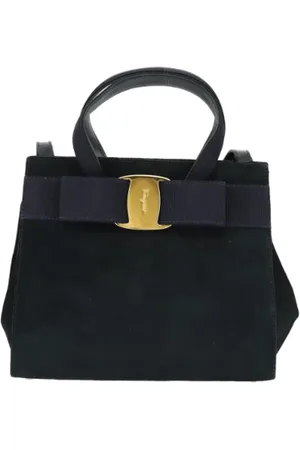 Salvatore Ferragamo Pre-owned, Kobieta, Niebieski, ONE SIZE, Zamsz, Pre-owned Suede handbags