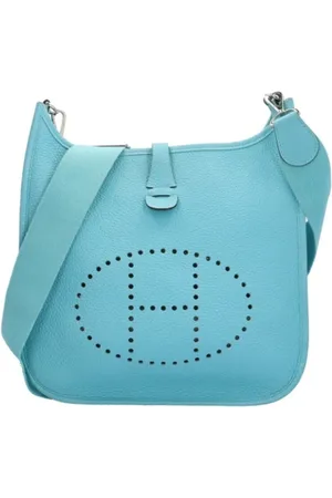 Hermès Pre-owned, Kobieta, Niebieski, ONE SIZE, Skóra, Pre-owned skórzane torby na ramię