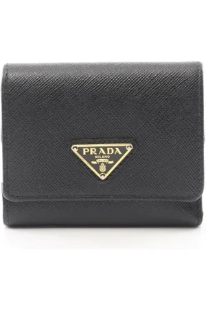 Prada Pre-owned, Kobieta, Czarny, ONE SIZE, Skóra, Pre-owned skórzane portfele