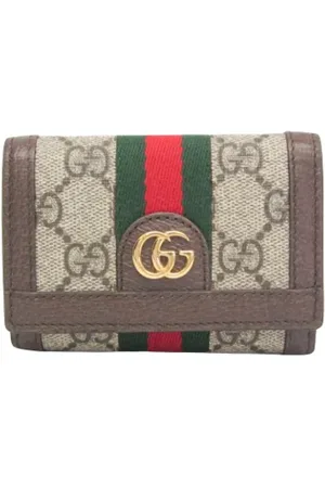 Gucci Pre-owned, Kobieta, brązowy, ONE SIZE, Pre-owned portfele płócienne