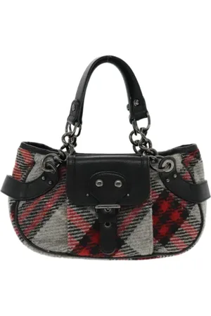 Burberry Pre-owned, Kobieta, Wielobarwność, ONE SIZE, Wełna, Pre-owned Wool handbags