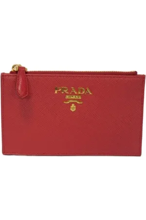 Prada Pre-owned, Kobieta, Czerwony, ONE SIZE, Skóra, Pre-owned skórzane portfele
