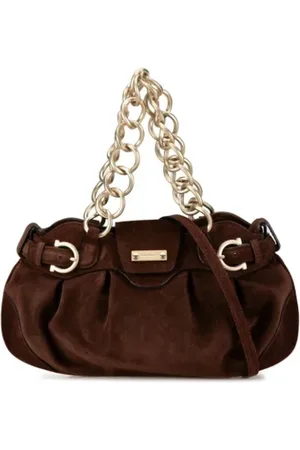 Salvatore Ferragamo Pre-owned, Kobieta, brązowy, ONE SIZE, Zamsz, Pre-owned Suede handbags