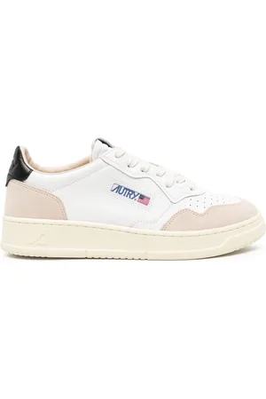 Autry Buty, Mężczyzna, Biały, 40 EU, Zamsz, Białe Zamszowe i Skórzane Niskie Sneakersy