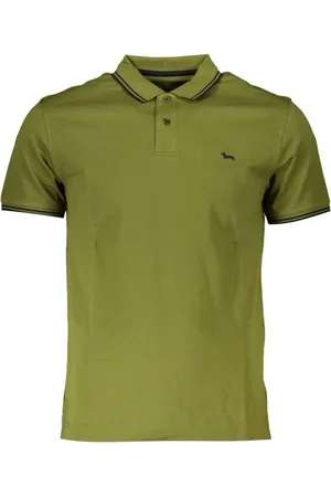 HARMONT&BLAINE Koszulki, Mężczyzna, Zielony, XL, Zielona Koszulka Polo z Kontrastem