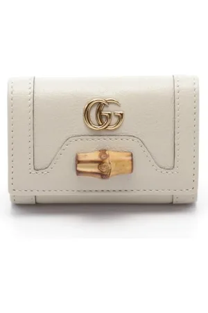 Gucci Pre-owned, Kobieta, Beżowy, ONE SIZE, Skóra, Pre-owned skórzane portfele