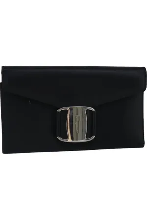 Salvatore Ferragamo Pre-owned, Kobieta, Czarny, ONE SIZE, Skóra, Pre-owned skórzane portfele