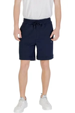 HUGO BOSS Szorty, Mężczyzna, Niebieski, S, Bawełniane Szorty Bermuda Kolekcja Wiosna/Lato