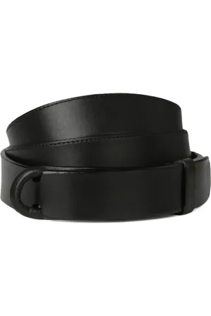 Orciani Akcesoria, unisex, Czarny, ONE SIZE, Skóra, Czarny gładki pasek skórzany